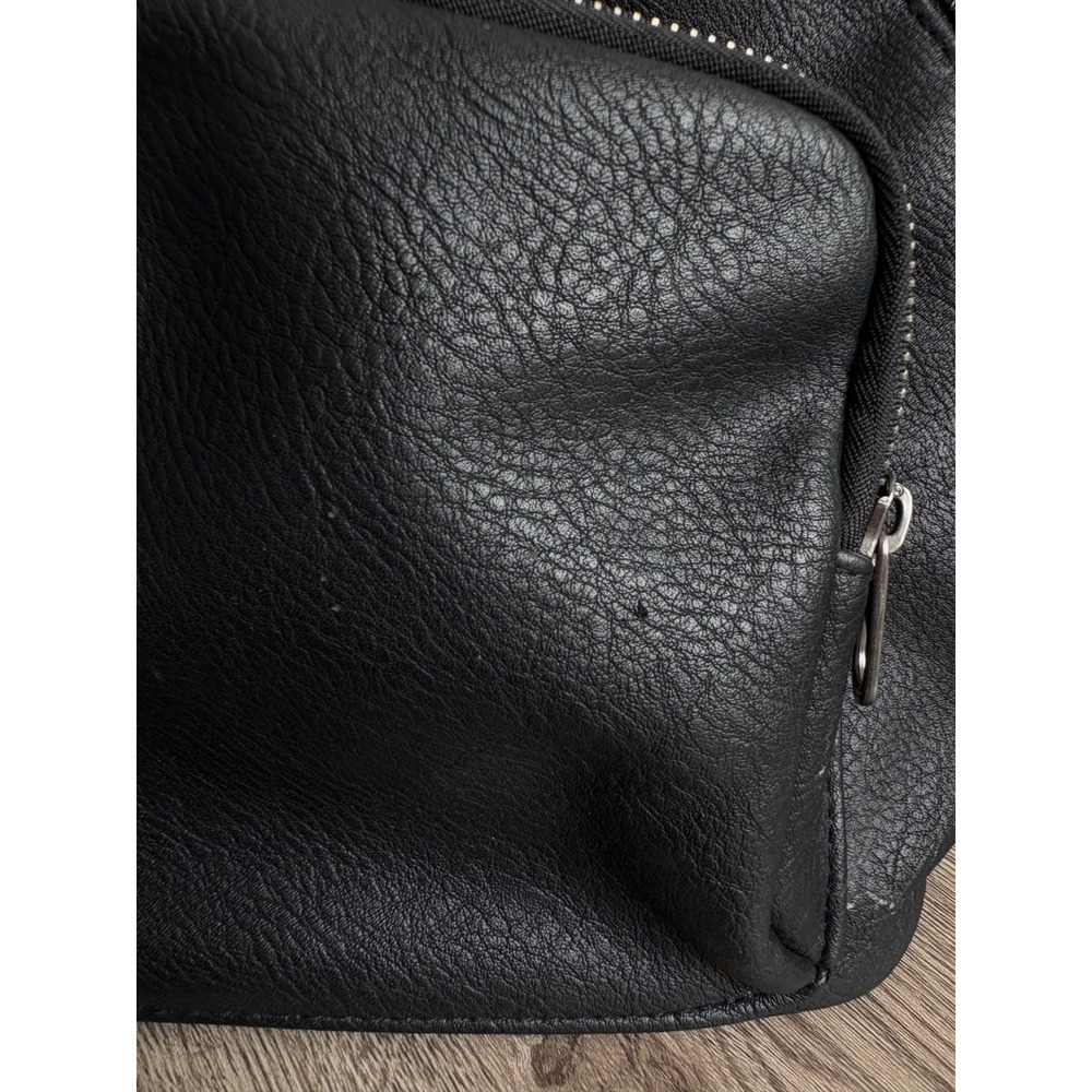 Universal Thread Black Pebbled Faux Leather Mini Backpack Dome Bag Adjustable - Picture 7 of 11
